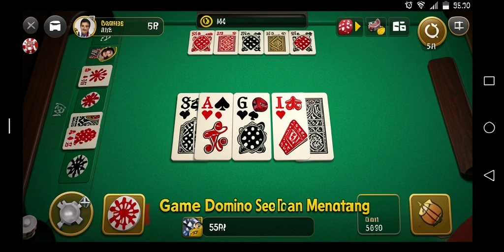 Tampilan gameplay seru dari permainan Domino di 55RP.