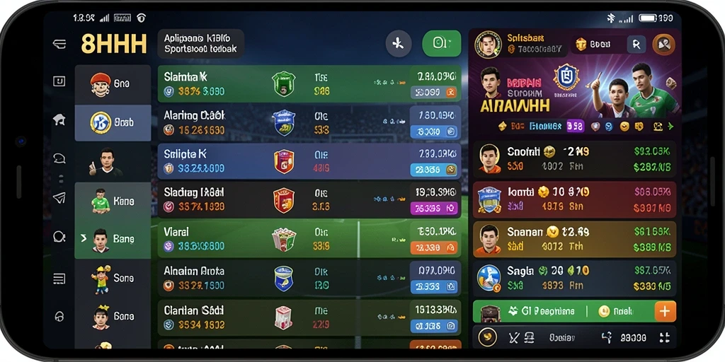 Tampilan gameplay taruhan olahraga yang menarik di 8HHH.