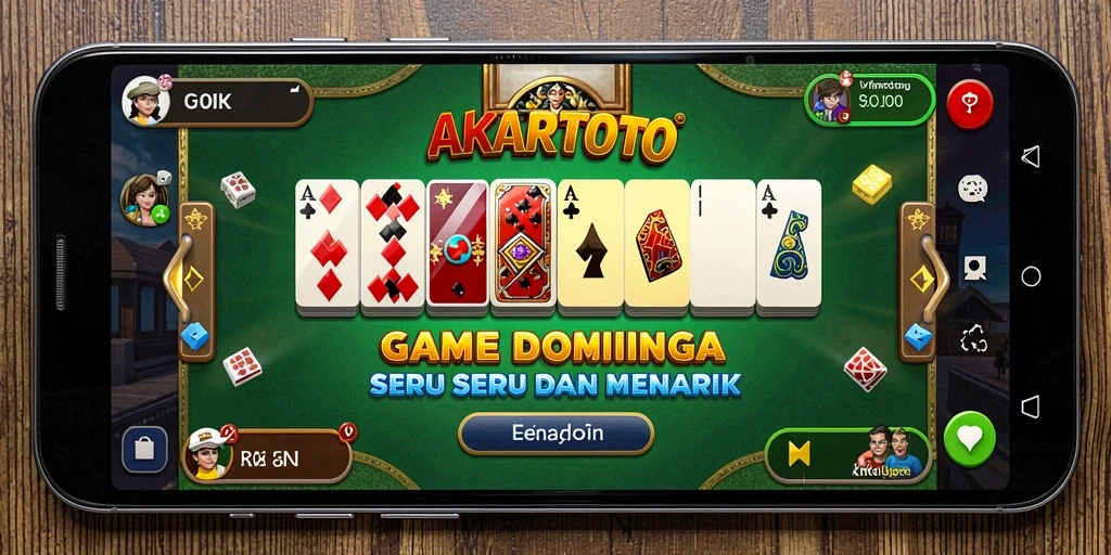 Tampilan gameplay domino yang seru dan interaktif.