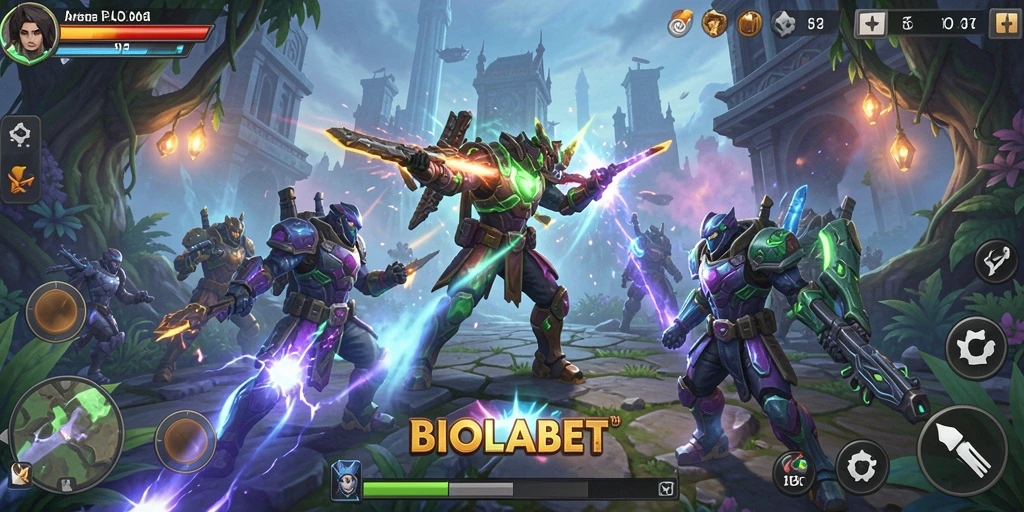 Tampilan gameplay seru BIOLABET dengan pertarungan mendebarkan.