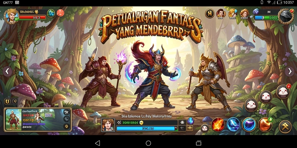 Tampilan gameplay seru dari GN777 yang menampilkan pertarungan epik.