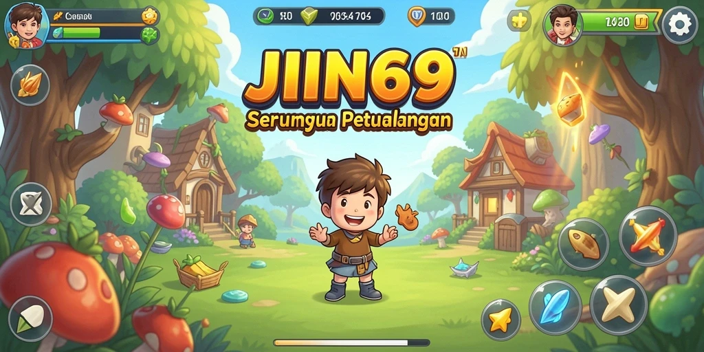 Tampilan menarik dari gameplay JIN69 yang penuh warna.