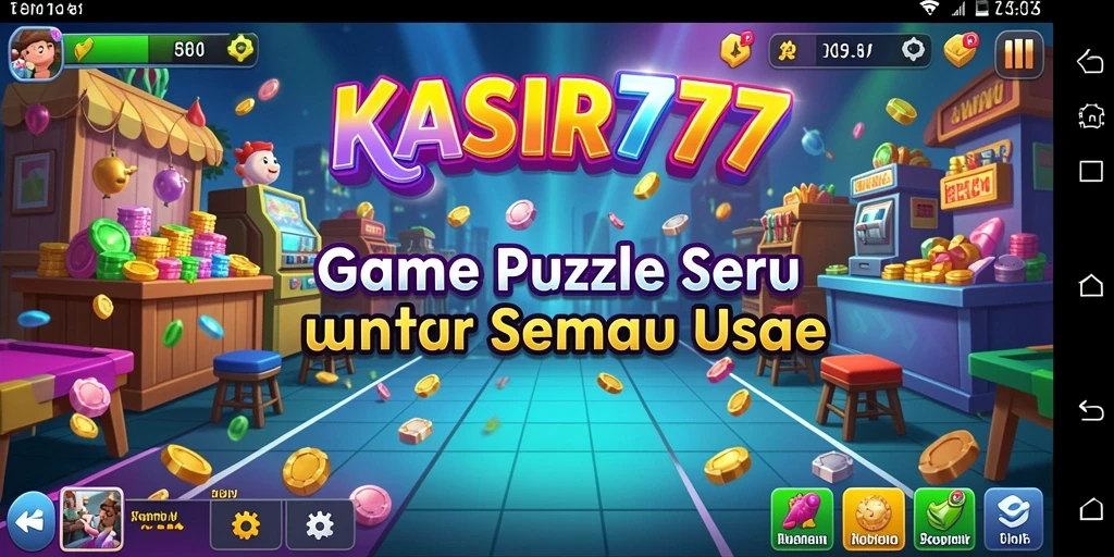 Screenshot KASIR777 menampilkan serunya gameplay Puzzle yang menantang.