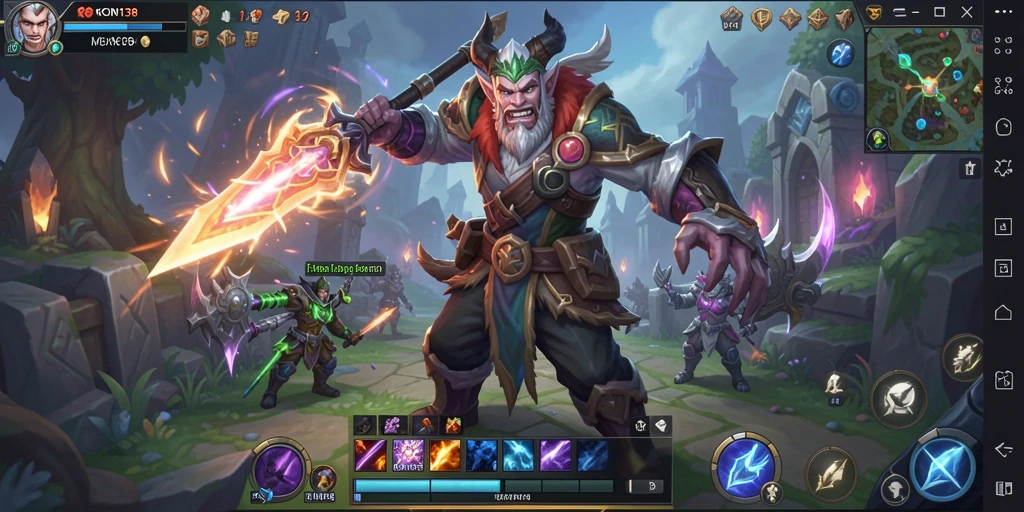 Tampilan gameplay epik dari KOIN138 yang menunjukkan pertarungan seru MMORPG.