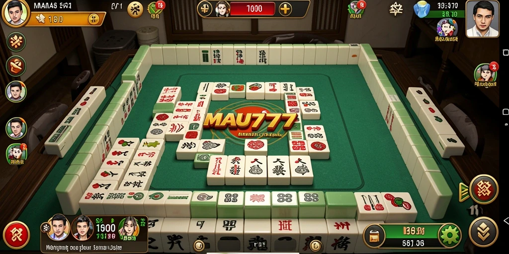 Screenshot gameplay Mahjong MAU777 yang mengasyikkan.