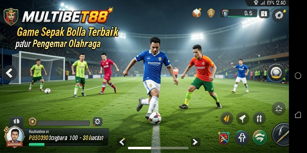 Tampilkan gameplay seru dari MULTIBET88 dalam pertandingan sepak bola.