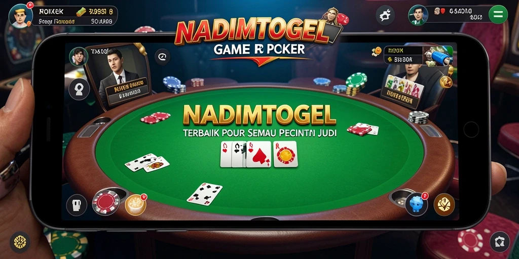 Screenshot gameplay NADIMTOGEL menampilkan aksi poker yang seru dan mendebarkan.