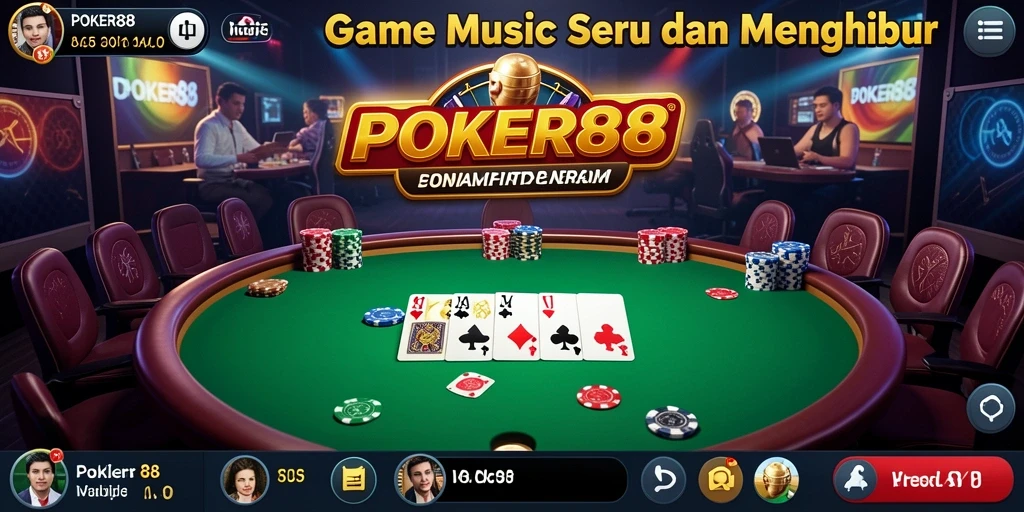 Screenshot gameplay POKER88 menampilkan aksi seru permainan musik.