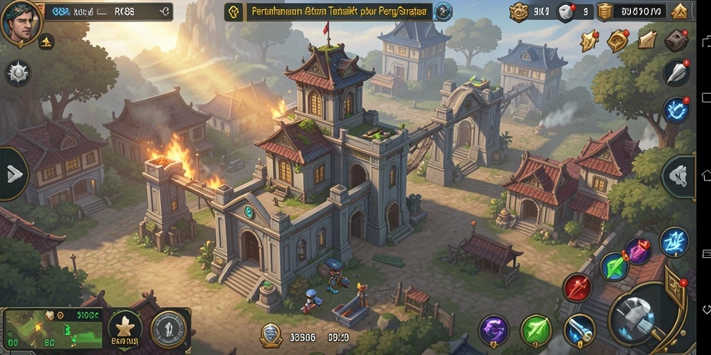 Gameplay menegangkan dengan menara yang strategis di RK88.