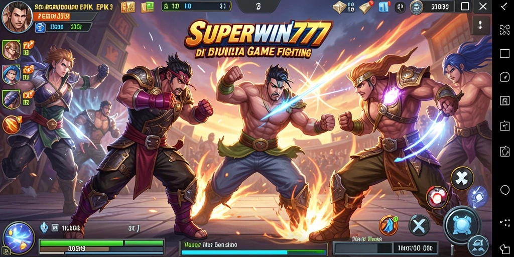 Tampilan gameplay <strong>SUPERWIN777</strong> yang memukau saat pertarungan berlangsung.