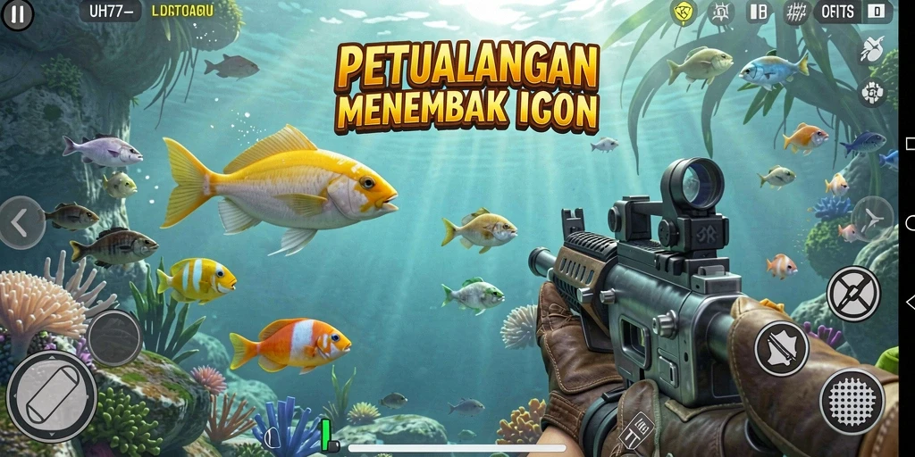 Gameplay UH77 yang seru dan penuh warna.